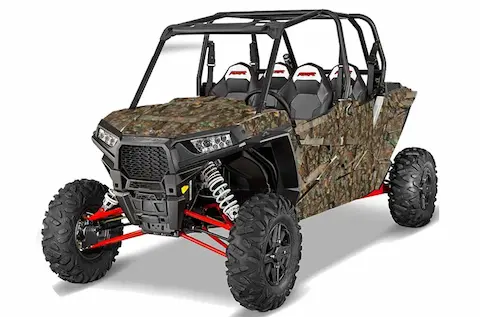 Polaris RZR 1000 XP 4 Door with the Woodland Camo graphic kit