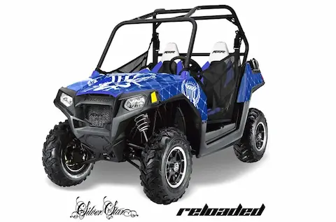 Polaris RZR 800 / 800S with the Silver Star - Reloaded Blue graphic kit