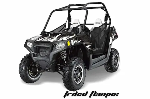 Polaris RZR 800 / 800S with the Tribal Flames Black graphic kit