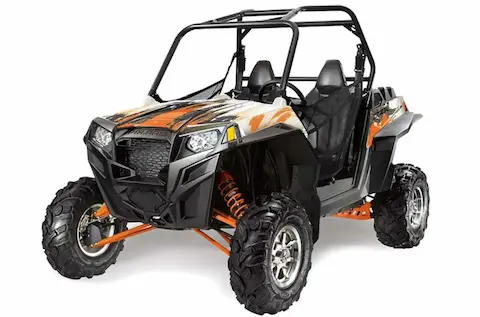 Polaris RZR 900 XP with the Carbon X Orange graphic kit